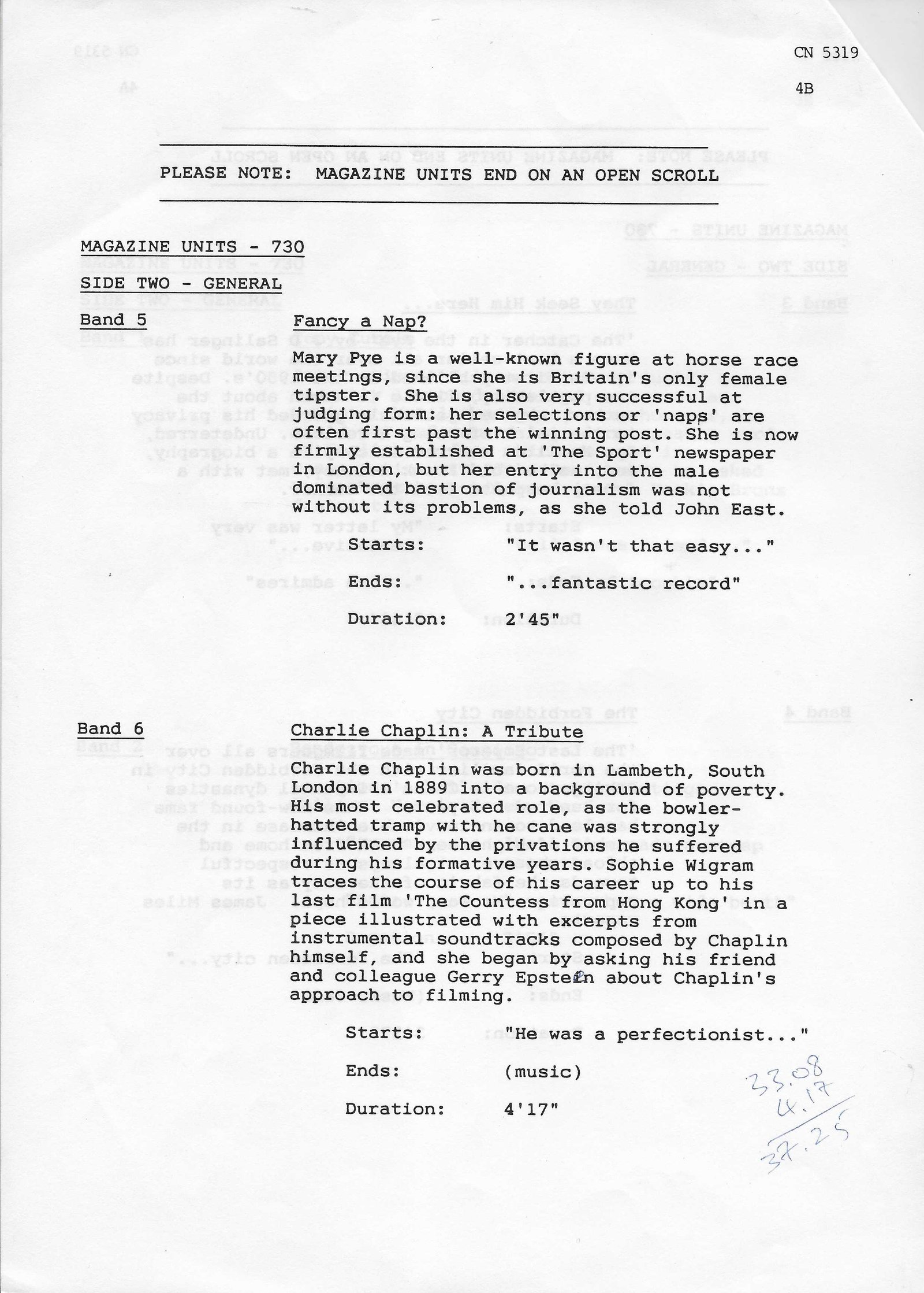 Inserts from CN 5319